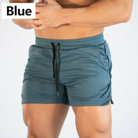 Letnie siłownie treningowe męskie oddychające siatkowe szybkie suche ubrania sportowe Jogger plażowe jednolite spodenki męskie spodenki do kulturystyki Fitness 3